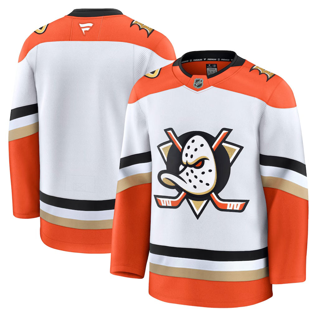 Anaheim Ducks Fanatics White Away Premium Jersey