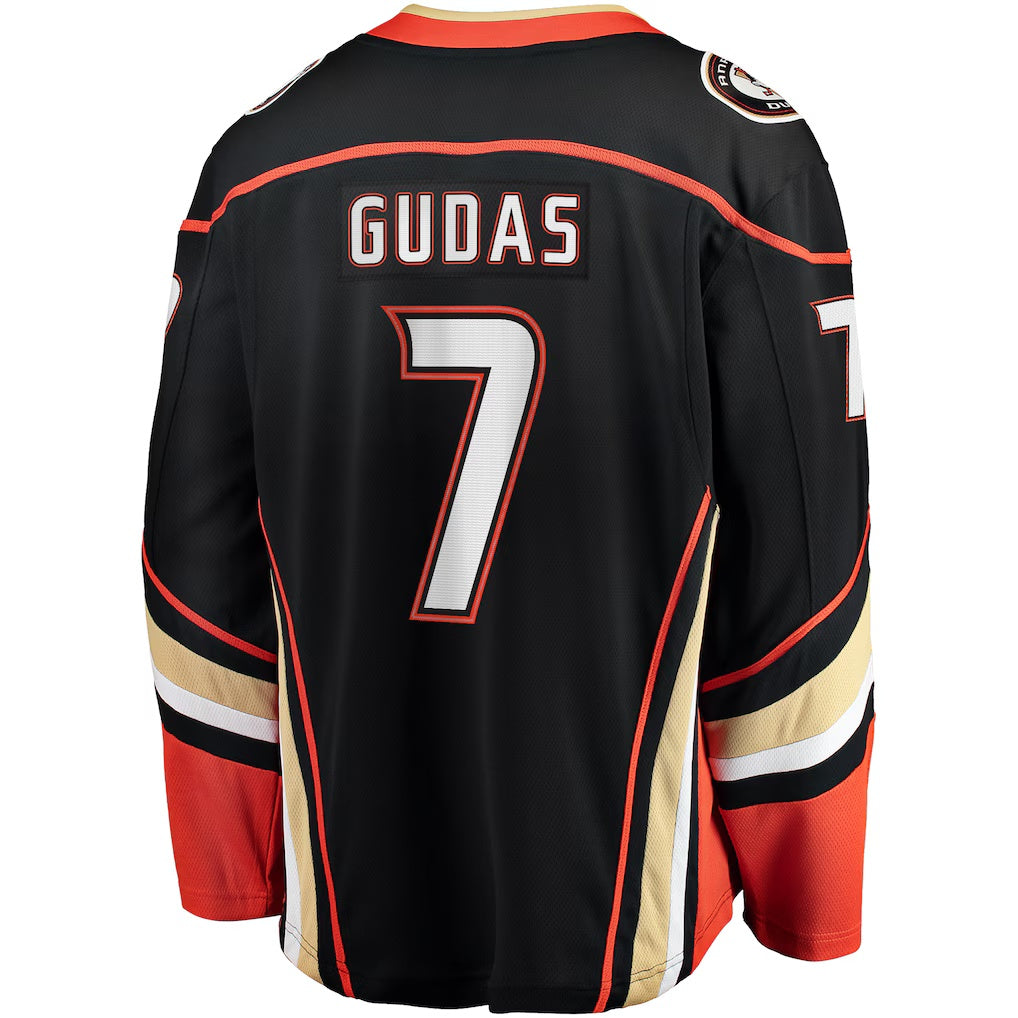 Anaheim Ducks #7 Radko Gudas Fanatics Black Home Breakaway Jersey