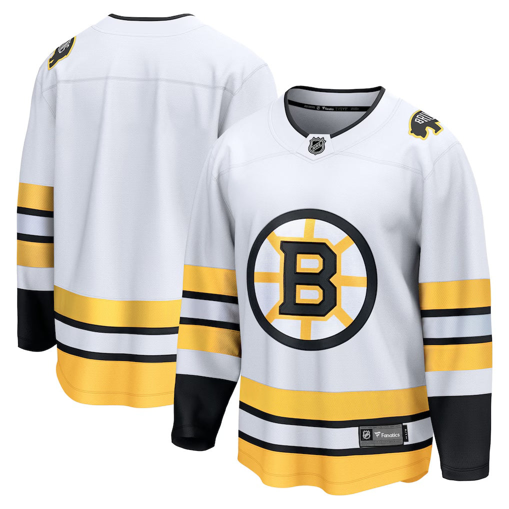 Boston Bruins Fanatics White Away Breakaway Jersey