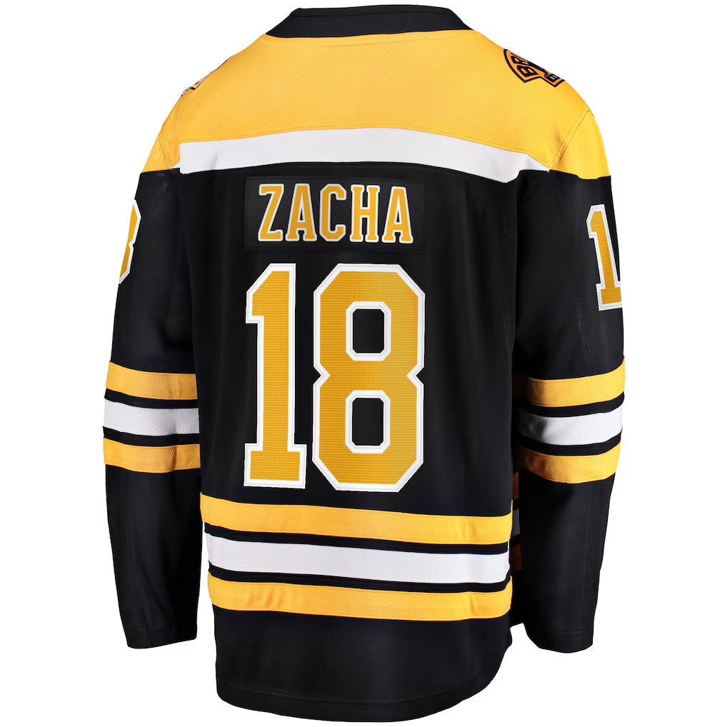 Boston Bruins #18 Pavel Zacha Fanatics Black Home Breakaway Player Jersey