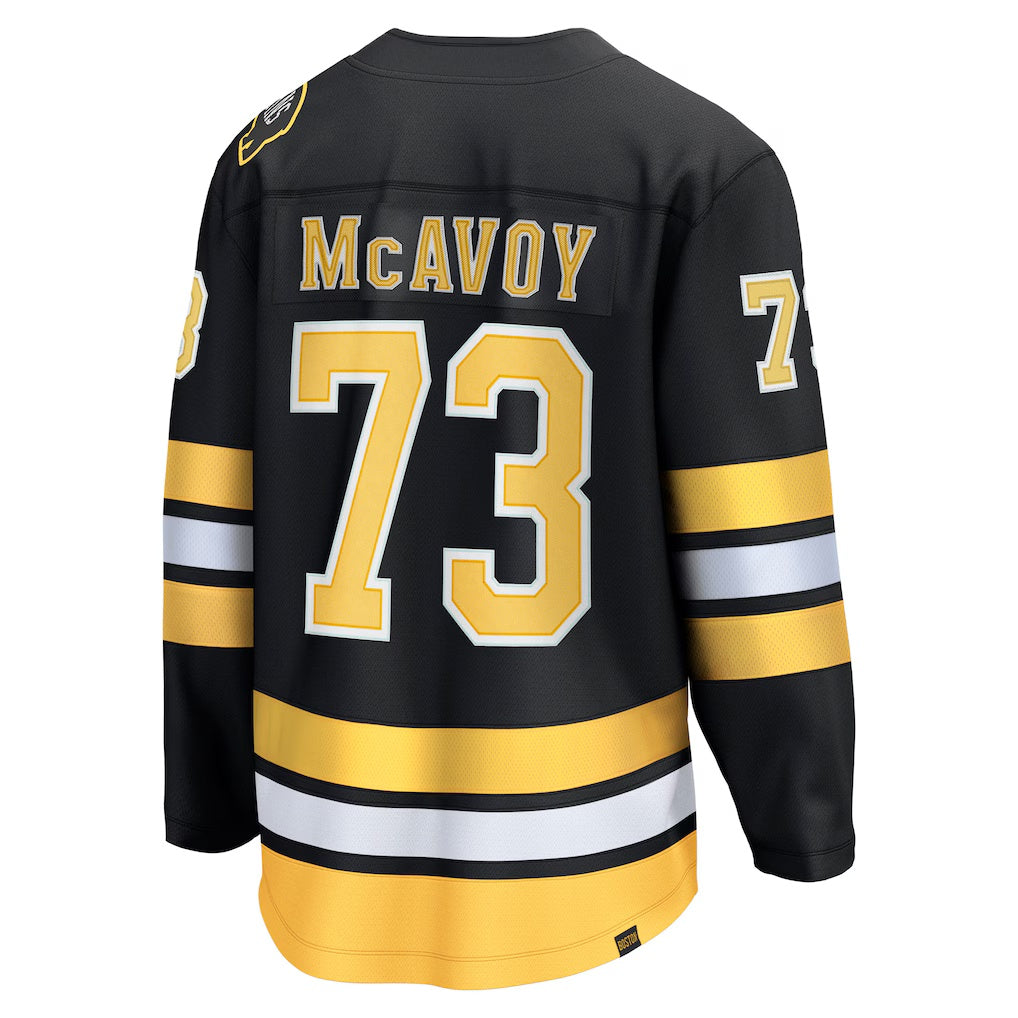 Boston Bruins #73 Charlie McAvoy Fanatics Black Home Breakaway Player Jersey