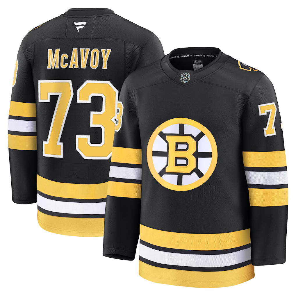 Boston Bruins #73 Charlie McAvoy Fanatics Black Home Premium Player Jersey