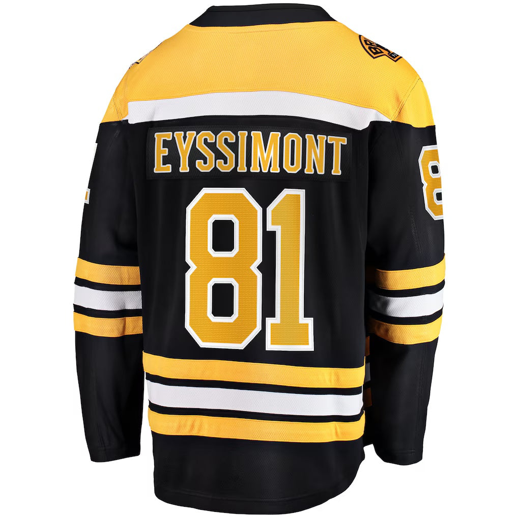 Boston Bruins #81 Michael Eyssimont Fanatics Black Home Breakaway Jersey