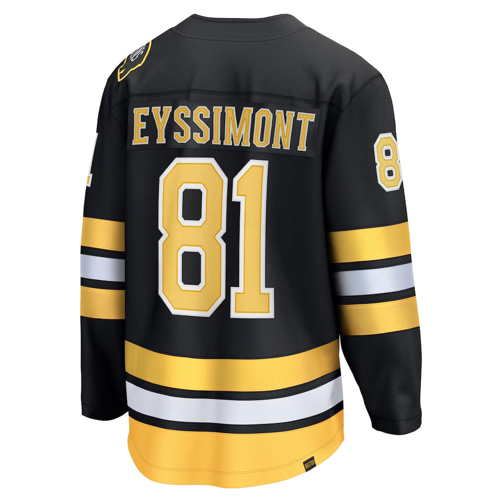 Boston Bruins #81 Michael Eyssimont Fanatics Black Home Breakaway Player Jersey