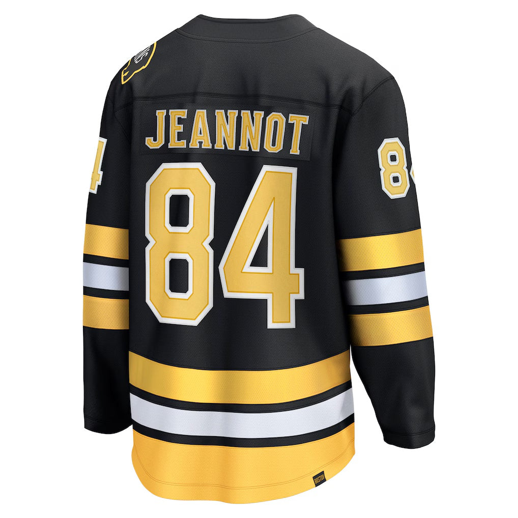 Boston Bruins #84 Tanner Jeannot Fanatics Black Home Breakaway Player Jersey