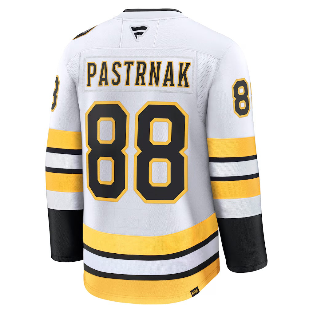 Boston Bruins #88 David Pastrnak Fanatics White Away Premium Player Jersey