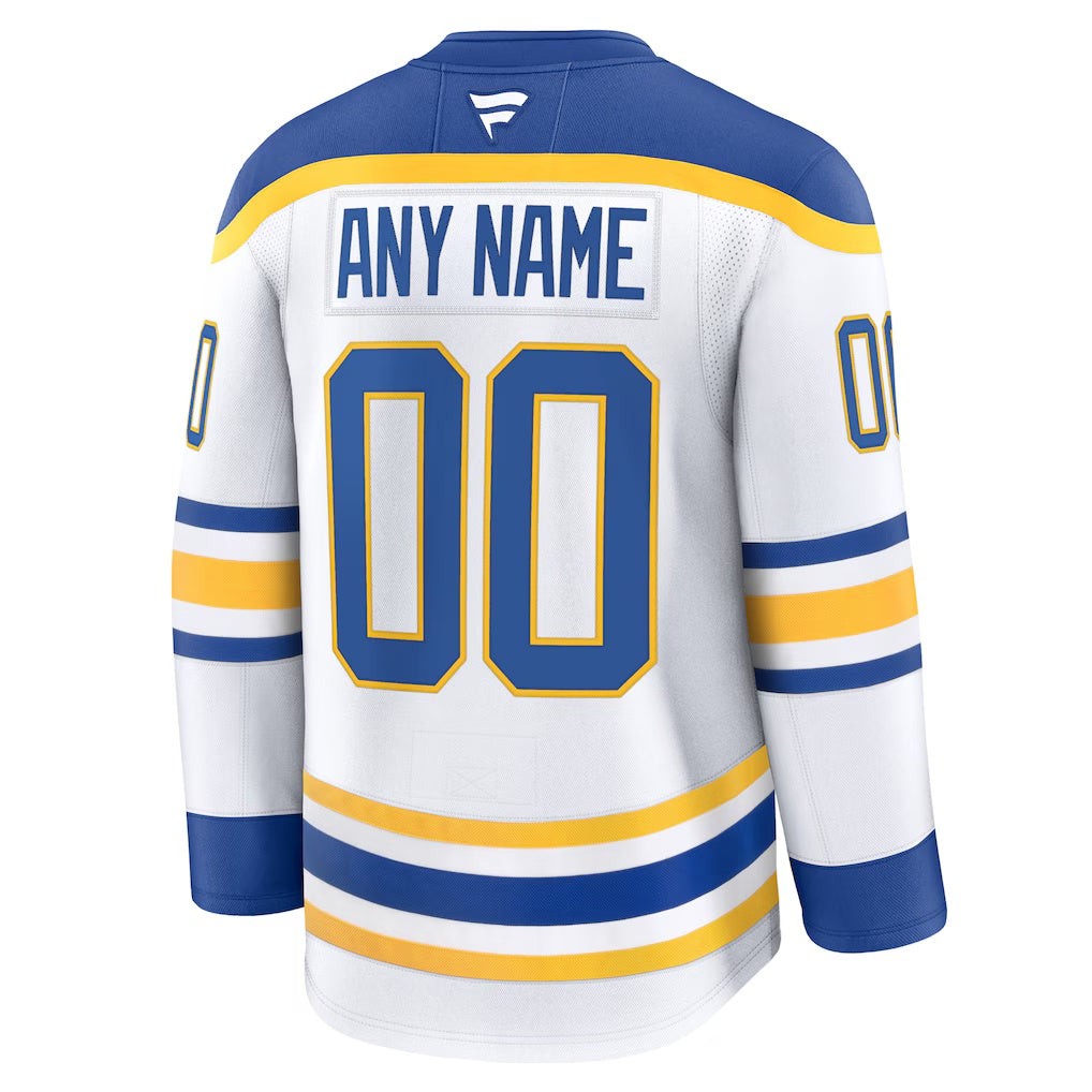 Buffalo Sabres Fanatics White Away Premium Custom Jersey