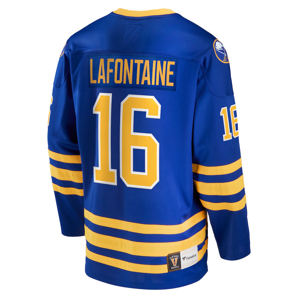 Buffalo Sabres #16 Pat LaFontaine Fanatics Royal Breakaway Retired Player Jersey