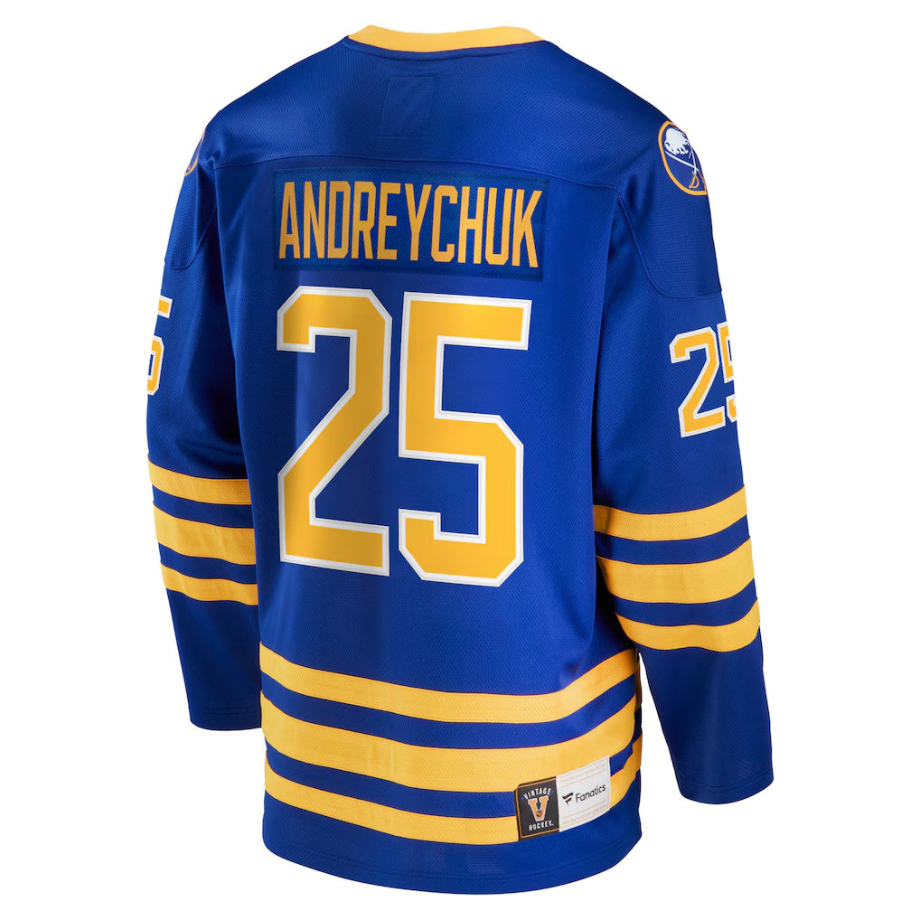 Buffalo Sabres #25 Dave Andreychuk Fanatics Royal Breakaway Retired Player Jersey
