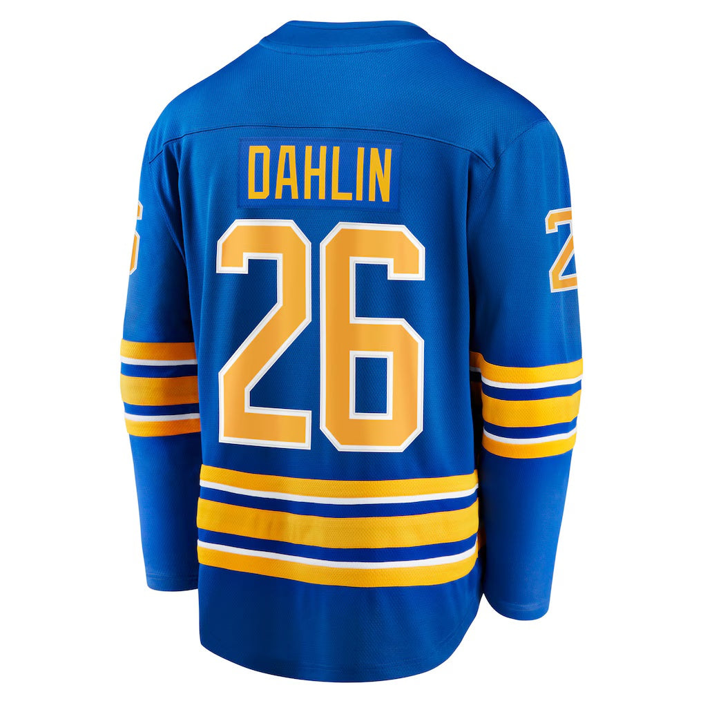 Buffalo Sabres #26 Rasmus Dahlin Fanatics Royal Home Captain Patch Breakaway Jersey