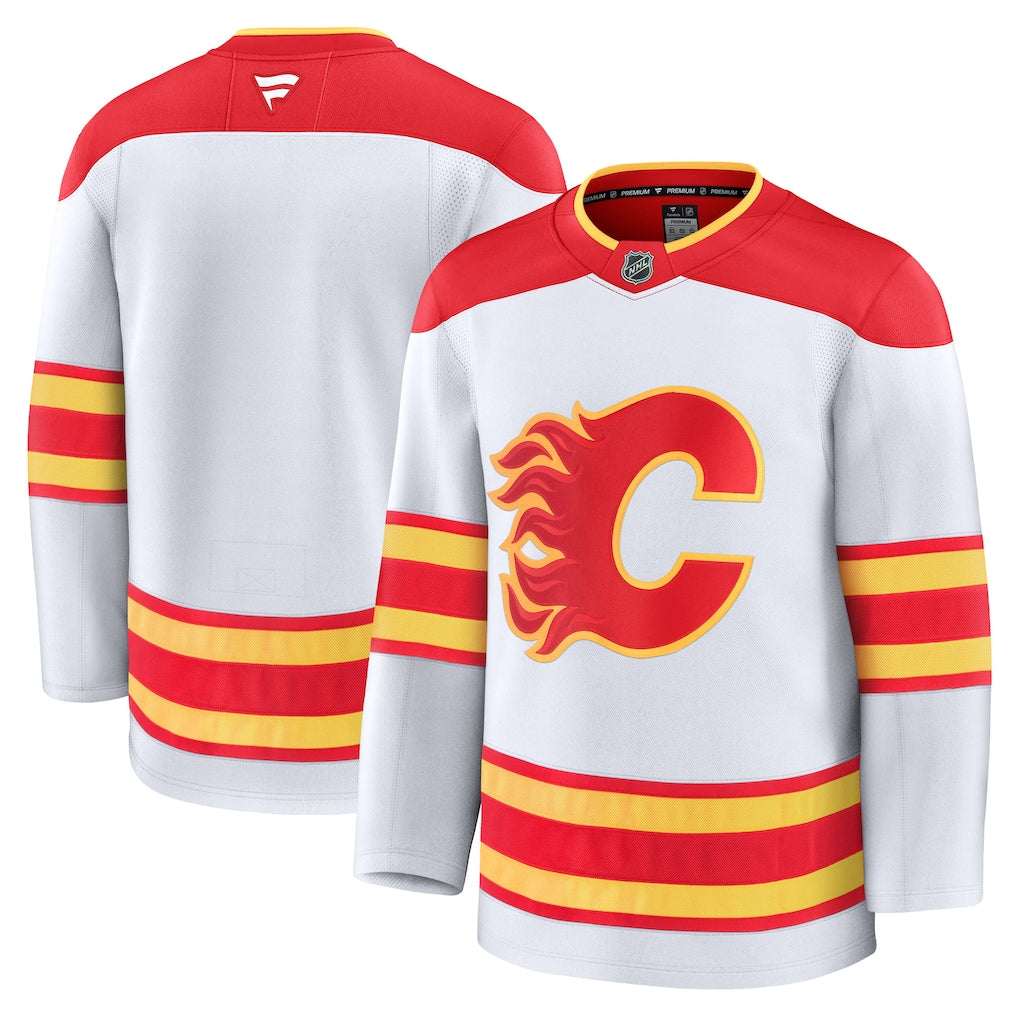 Calgary Flames Fanatics White Away Premium Jersey
