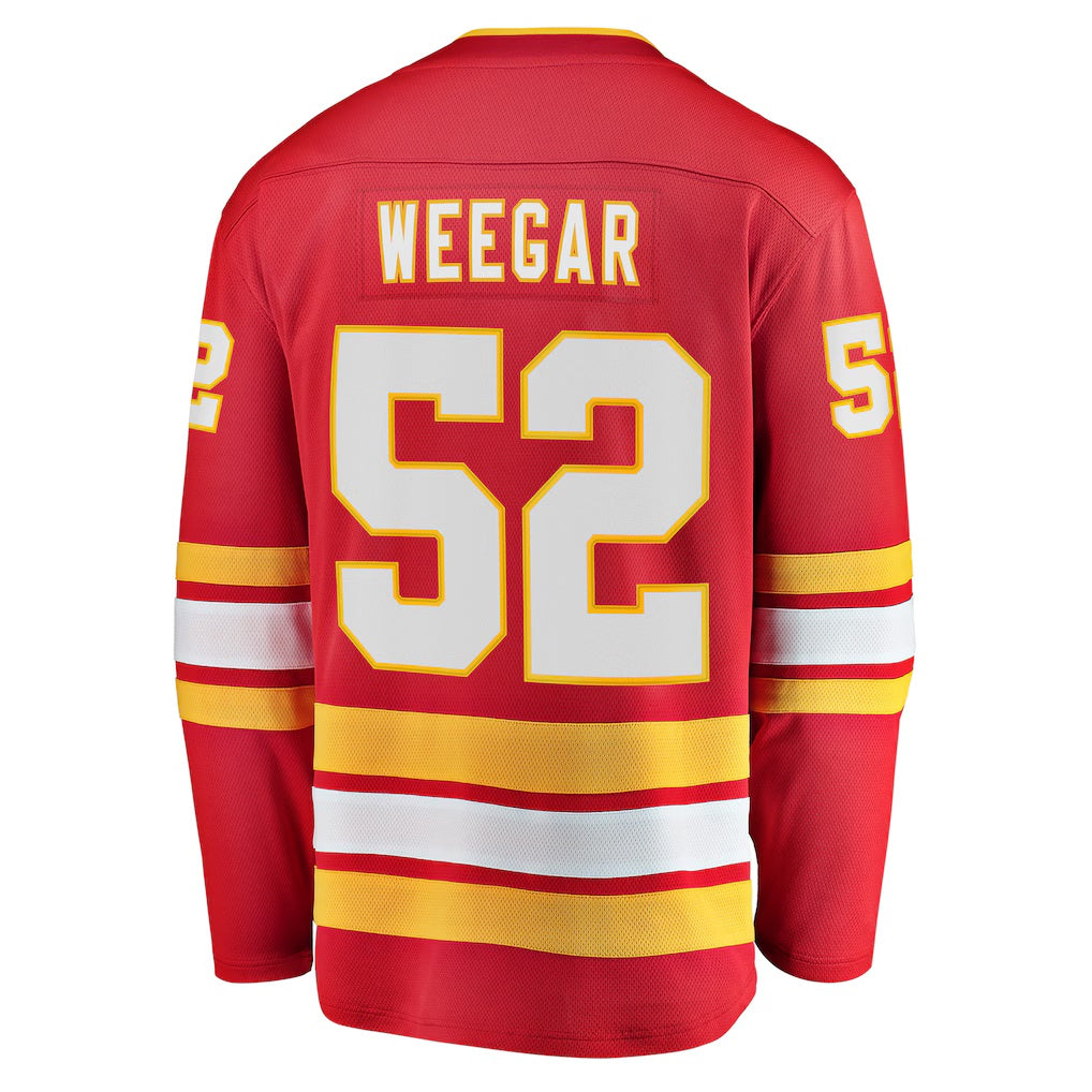 Calgary Flames #52 MacKenzie Weegar Fanatics Red Home Breakaway Player Jersey