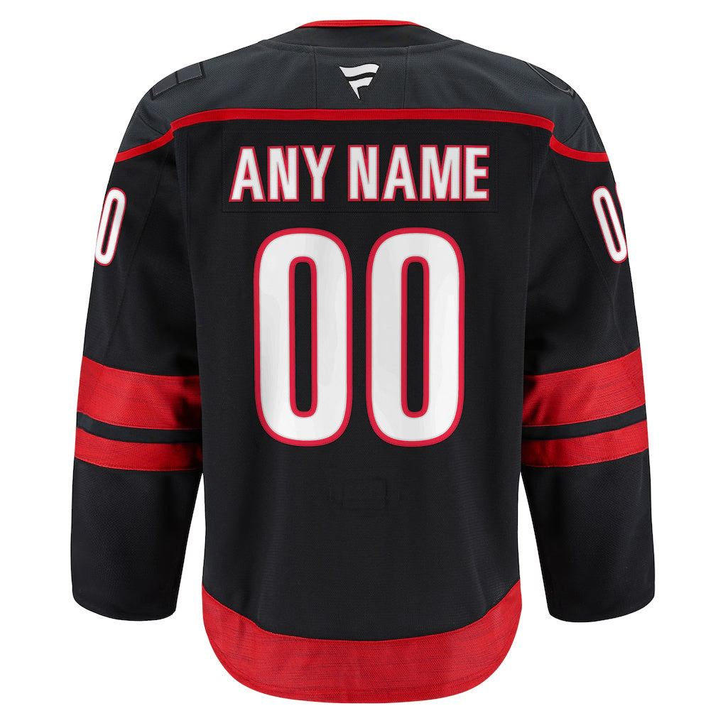 Carolina Hurricanes Fanatics Black Home Authentic Pro Custom Jersey