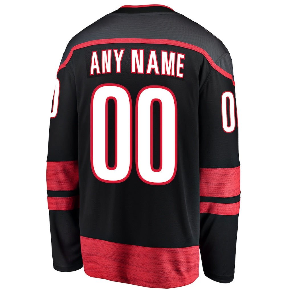 Carolina Hurricanes Fanatics Black Home Breakaway Custom Jersey
