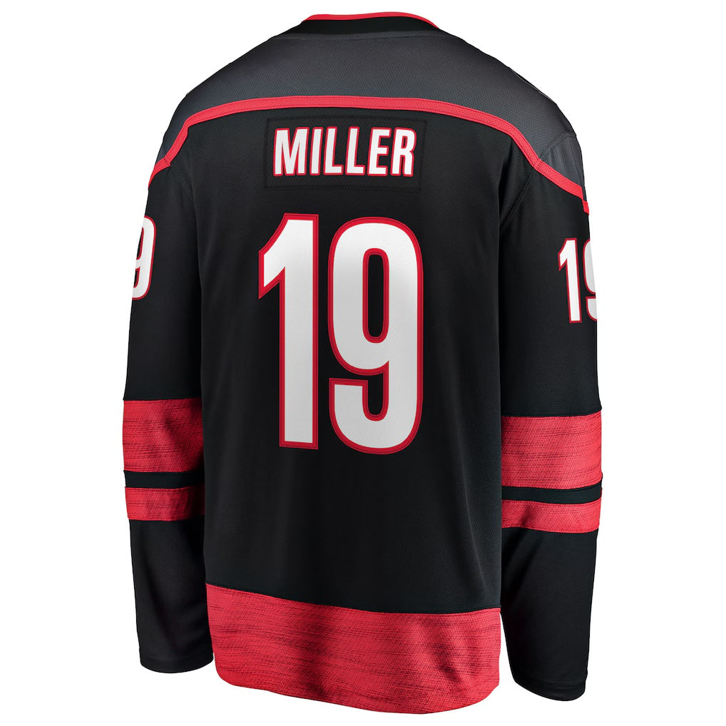 Carolina Hurricanes #19 K'Andre Miller Fanatics Black Home Breakaway Jersey