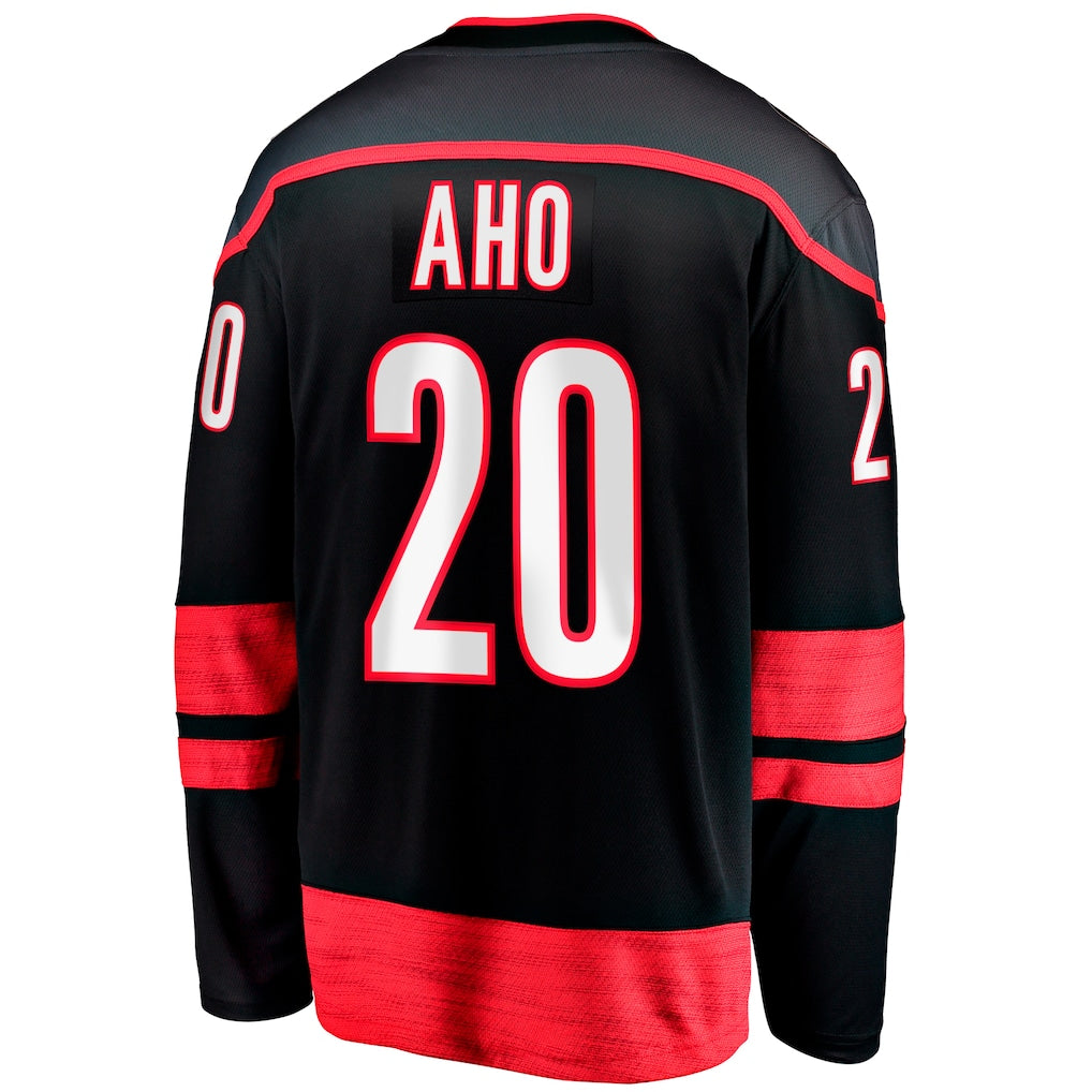 Carolina Hurricanes #20 Sebastian Aho Fanatics Black Home Breakaway Jersey