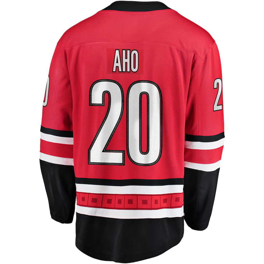 Carolina Hurricanes #20 Sebastian Aho Fanatics Red Alternate Breakaway Player Jersey