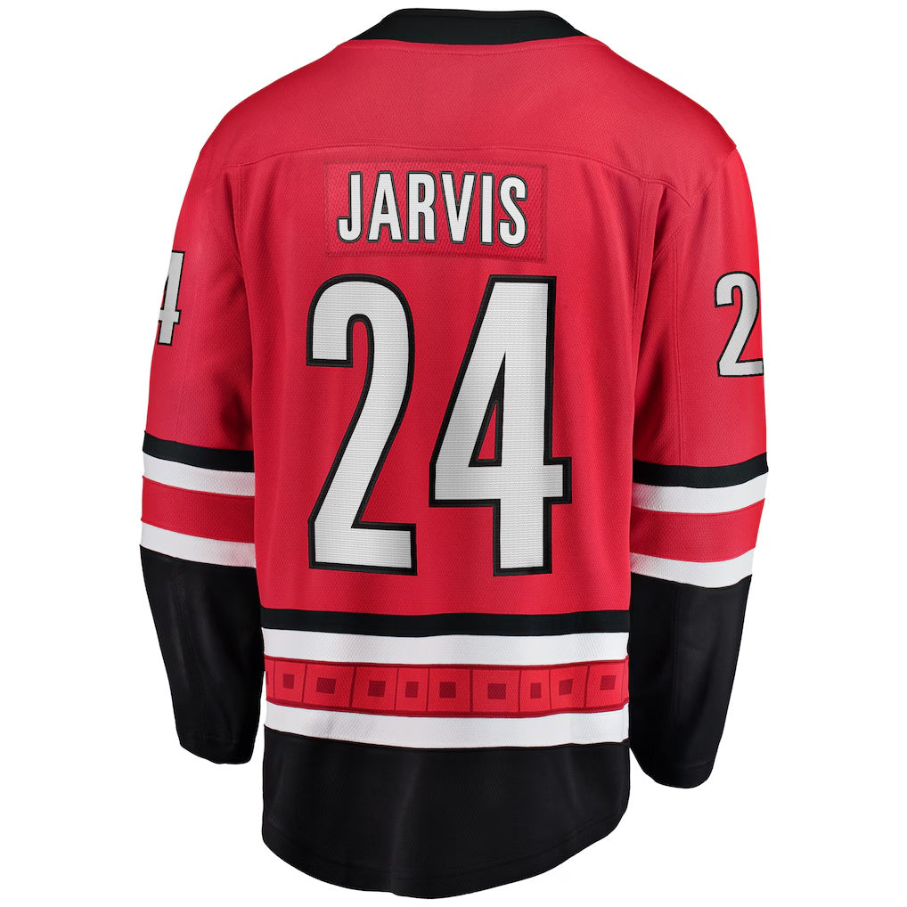 Carolina Hurricanes #24 Seth Jarvis Fanatics Red Alternate Breakaway Player Jersey