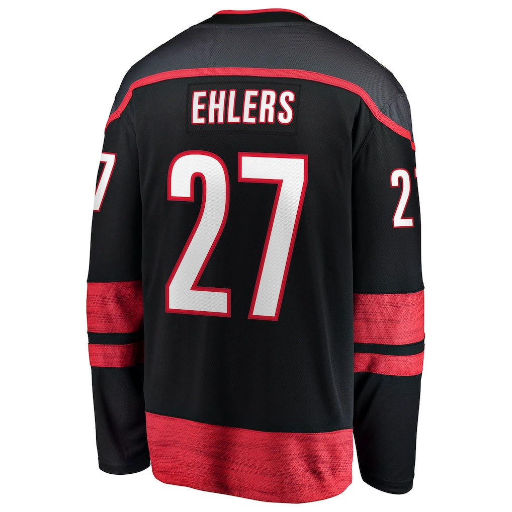 Carolina Hurricanes #27 Nikolaj Ehlers Fanatics Black Home Breakaway Jersey