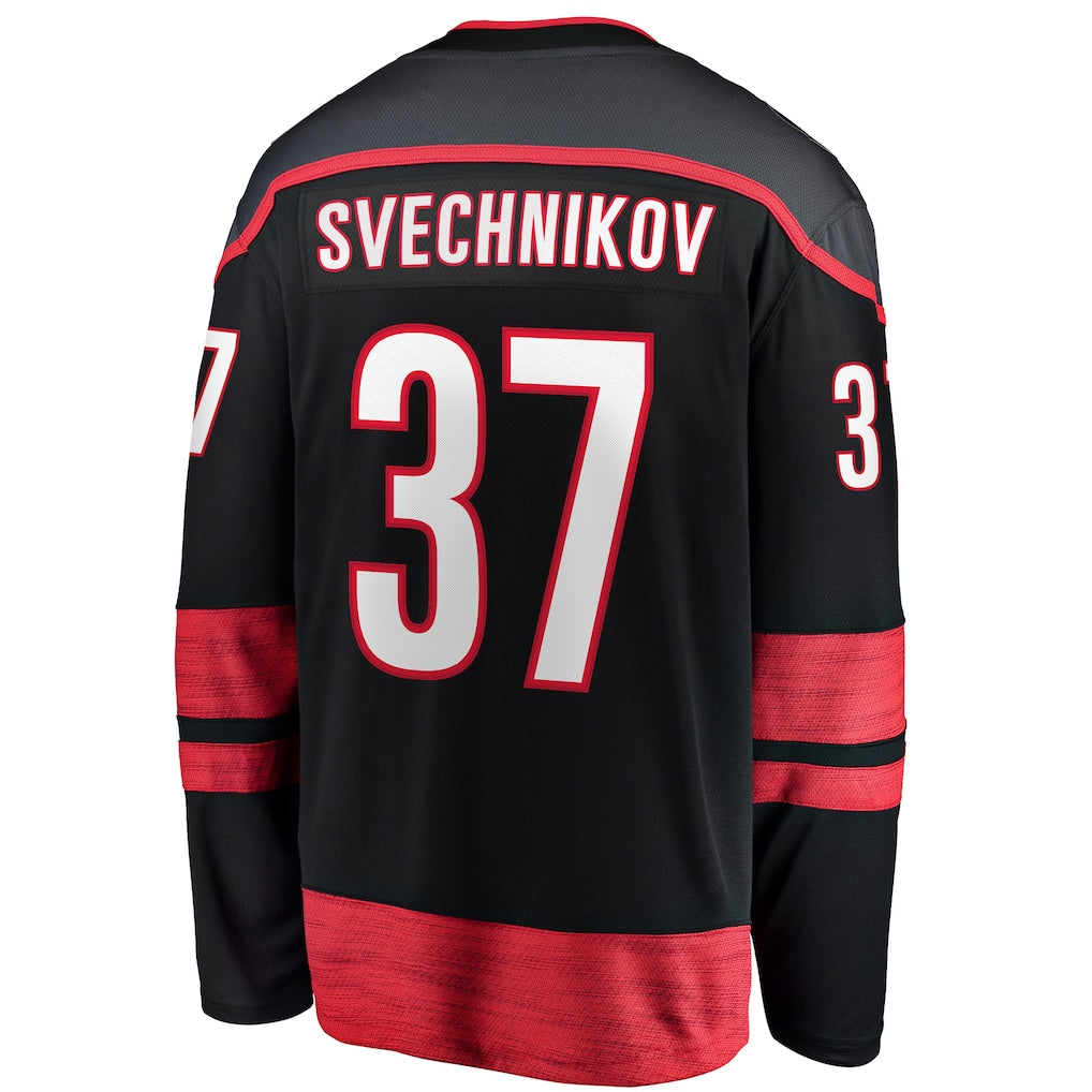 Carolina Hurricanes #37 Andrei Svechnikov Fanatics Black Home Premium Jersey
