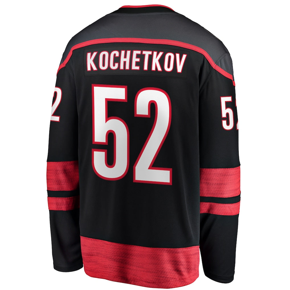 Carolina Hurricanes #52 Pyotr Kochetkov Fanatics Black Home Premier Breakaway Player Jersey（副本）
