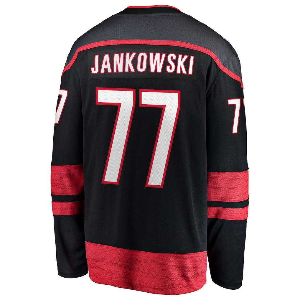 Carolina Hurricanes #77 Mark Jankowski Fanatics Black Home Breakaway Jersey