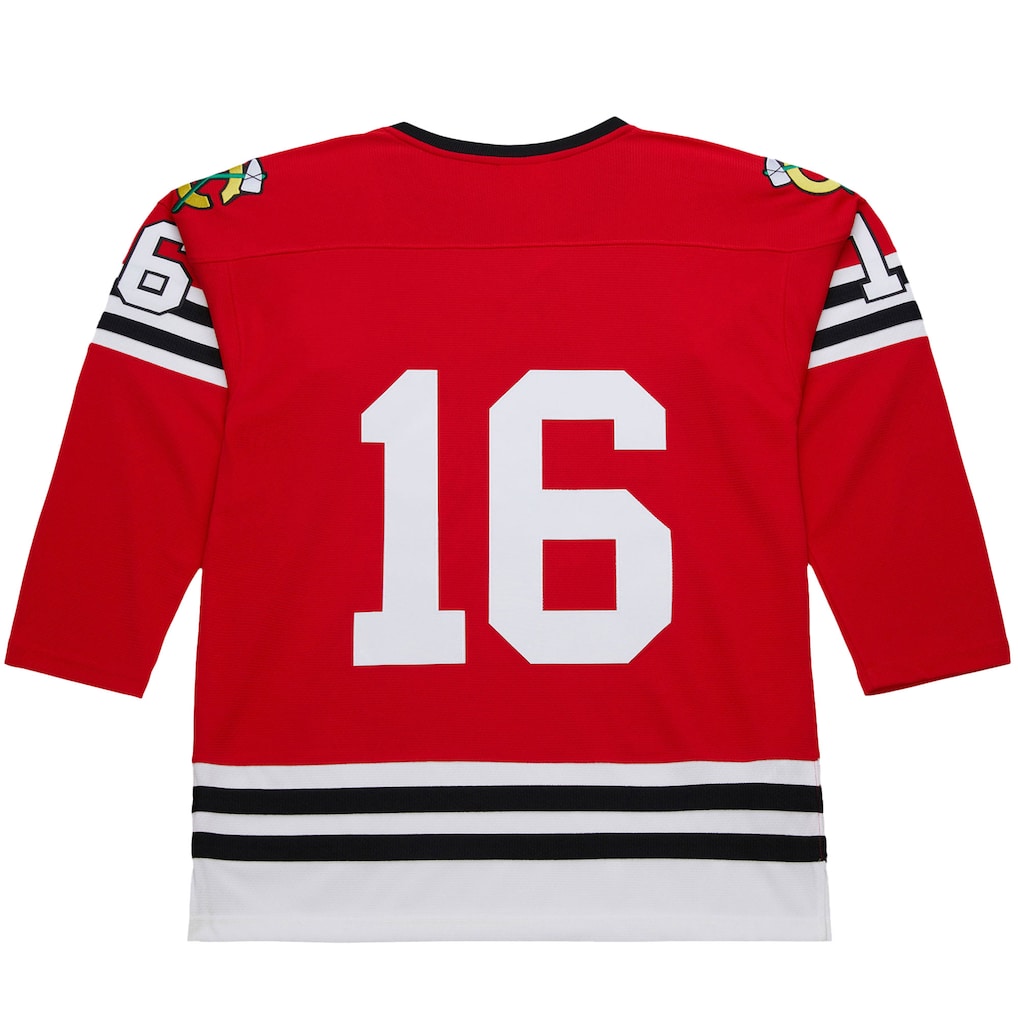 Chicago Blackhawks #16 Bobby Hull Scarlet 1960-61 Power Play Jersey