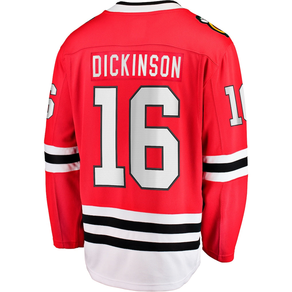 Chicago Blackhawks #16 Jason Dickinson Fanatics Red Home Breakaway Jersey