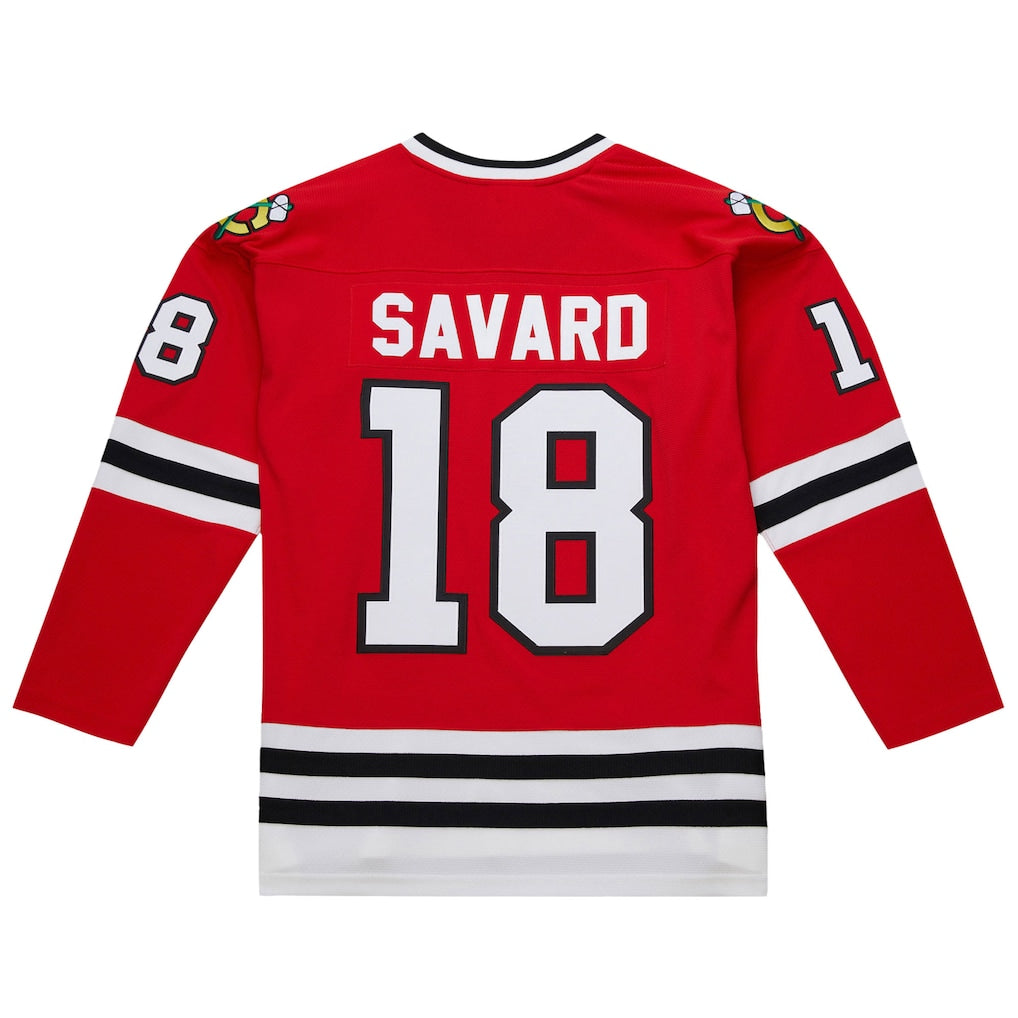 Chicago Blackhawks #18 Denis Savard Scarlet 1980-81 Power Play Jersey
