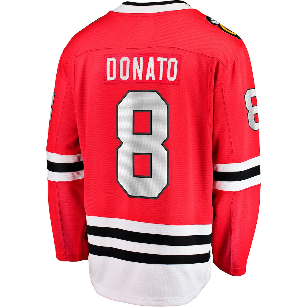 Chicago Blackhawks #8 Ryan Donato Fanatics Red Home Breakaway Jersey